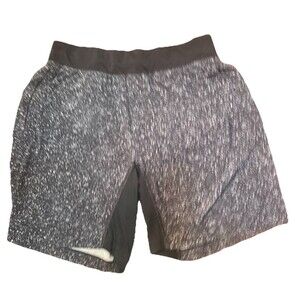 lululemon t.h.e. short Men’s M Heathered Black Space Dye Athletic Running Gym